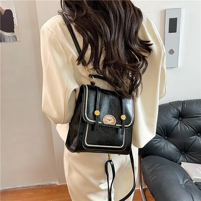 Yalu PU One Shoulder Crossbody Backpack Women's Multicolor-3