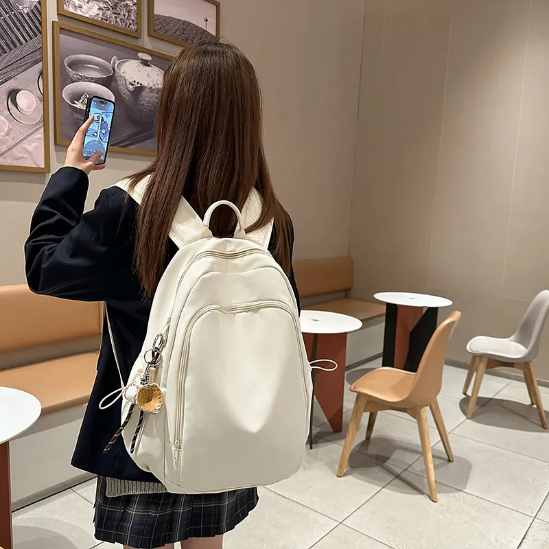 Yalu Nylon Backpack Regular Unisex White/Black/Purple/Green/Blue-1