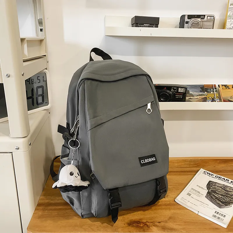 Yalu Nylon Backpack Unisex Gray/Black/Khaki/Green-7