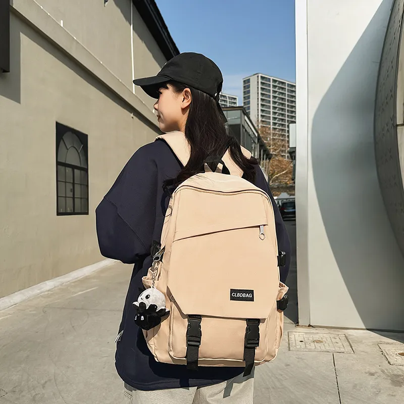 Yalu Nylon Backpack Unisex Gray/Black/Khaki/Green-12