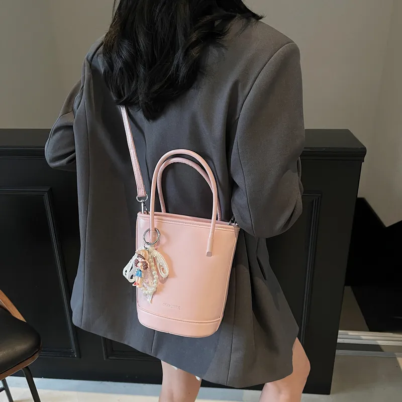 Yalu PU Shoulder Bag, Crossbody Bag, Handbag Women's Ecru/Pink/Black/Green-4