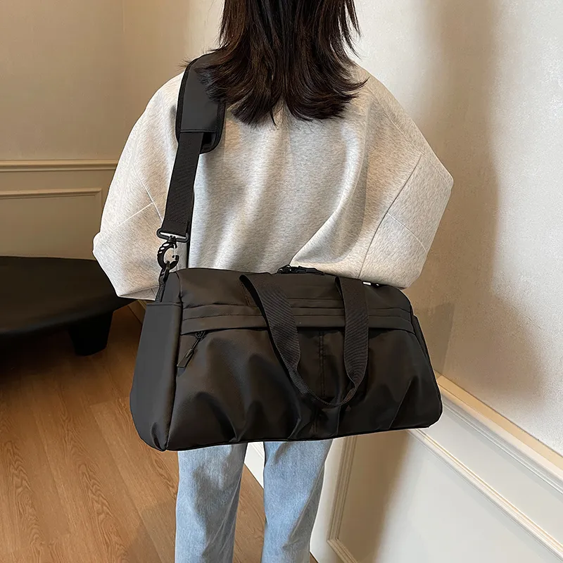 Yalu Nylon Travel Bag Unisex Black/White/Gray/Green/Purple-4