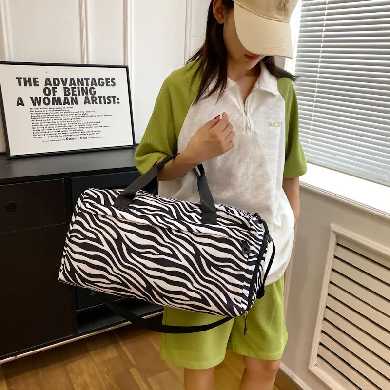Yalu Nylon Travel Bag Unisex Black/White/Pink/Orange/Khaki-35