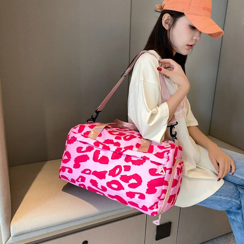 Yalu Nylon Travel Bag Unisex Black/White/Pink/Orange/Khaki-17