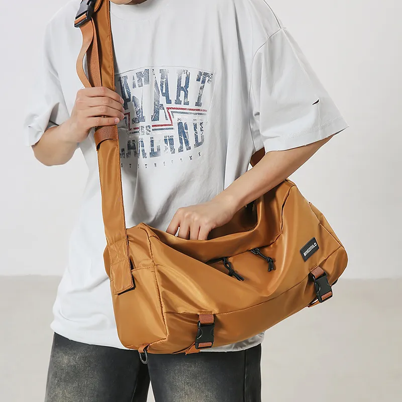 Yalu Nylon Shoulder Bag Regular Unisex Multicolor-16