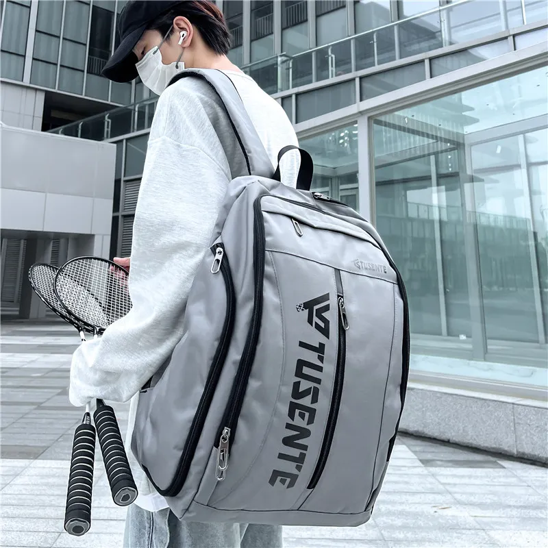 Yalu Nylon Backpack Regular Unisex Light Gray/Dark Gray/Black/Red-9