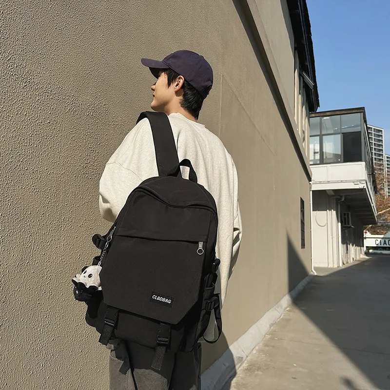 Yalu Nylon Backpack Unisex Gray/Black/Khaki/Green-5