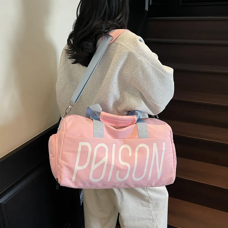 Yalu Nylon One Shoulder Travel Bag Unisex Gray/Black/Green/Pink-20