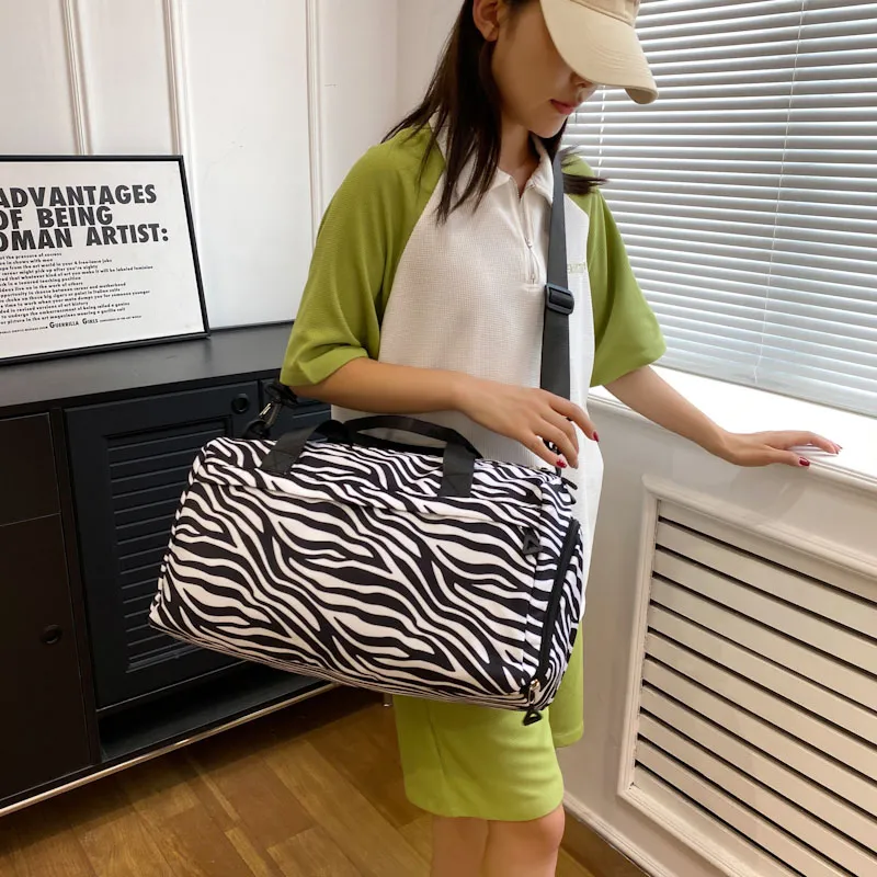 Yalu Nylon Travel Bag Unisex Black/White/Pink/Orange/Khaki-31