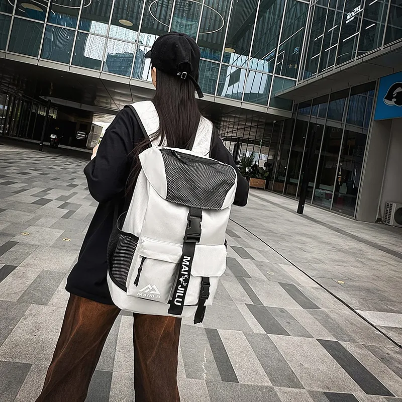 Yalu Nylon Backpack Unisex Multicolor-7