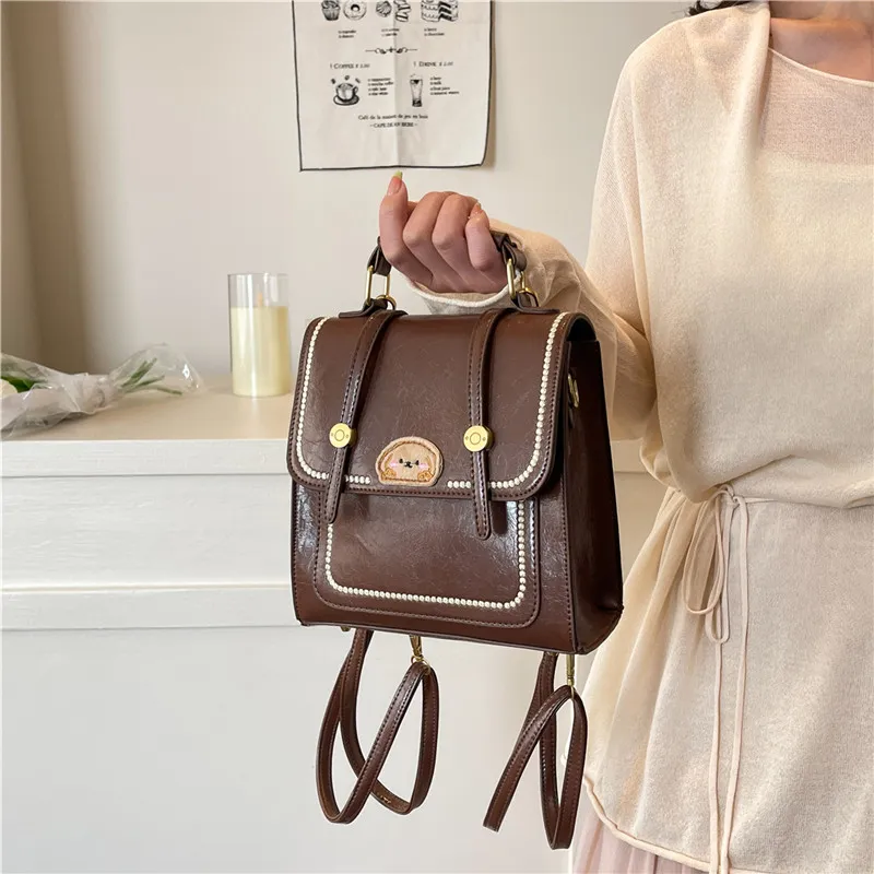 Yalu PU One Shoulder Crossbody Backpack Women's Multicolor-13