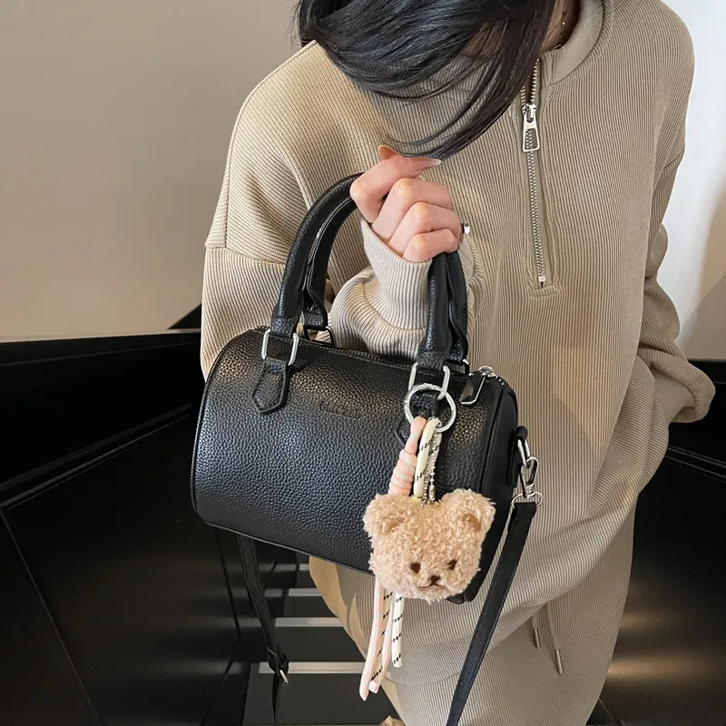 Yalu PU Cylinder Bag Crossbody One Shoulder Handbag Women's Multicolor-3