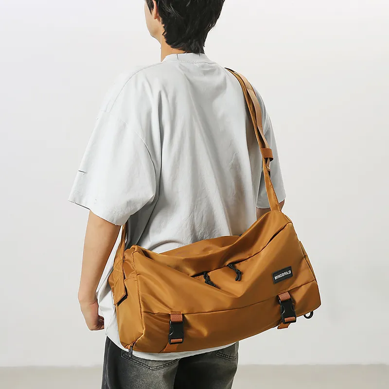 Yalu Nylon Shoulder Bag Regular Unisex Multicolor-14