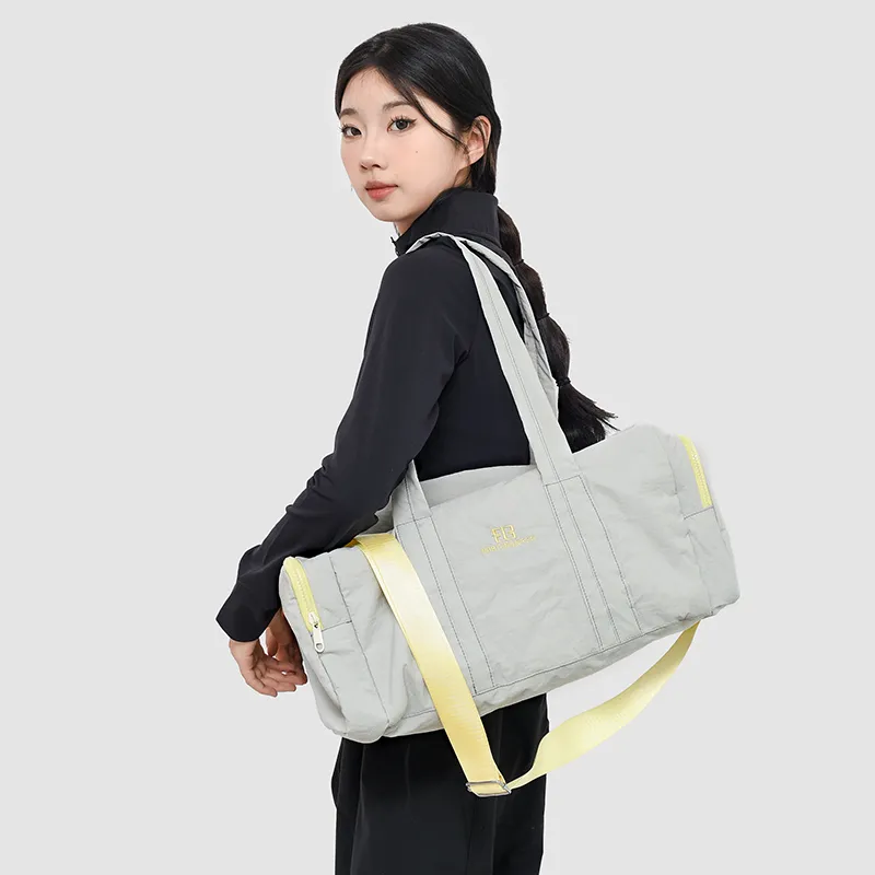 Yalu Nylon Travel Bag Unisex Gray/Purple/Yellow/Coffee-1