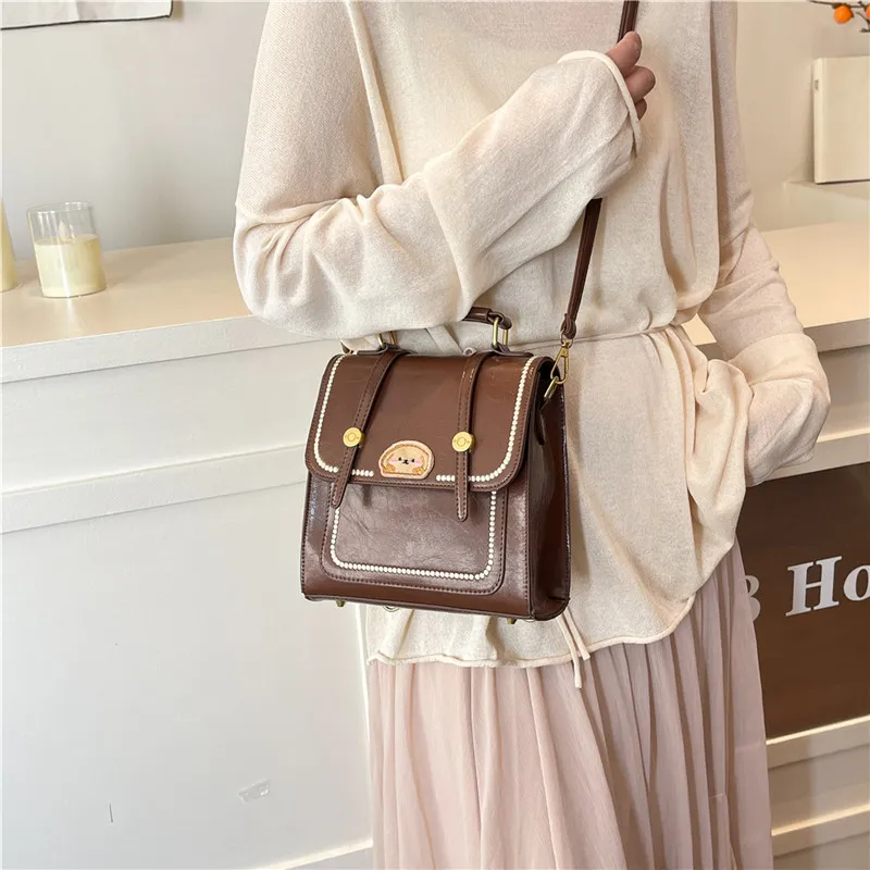 Yalu PU One Shoulder Crossbody Backpack Women's Multicolor-17