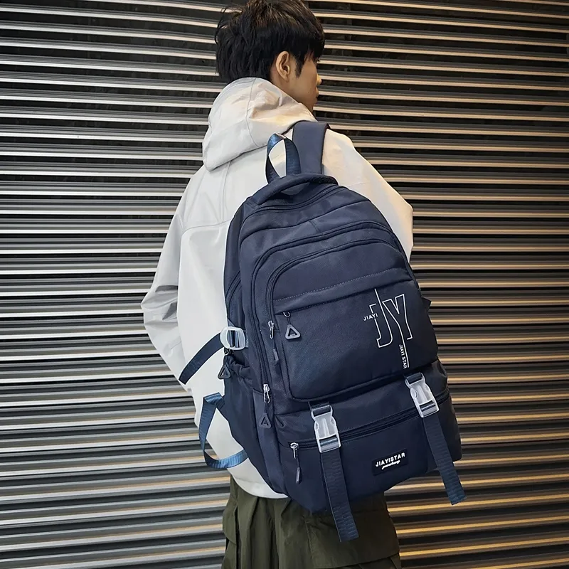 Yalu Nylon Backpack Unisex White/Gray/Black/Khaki/Blue-21