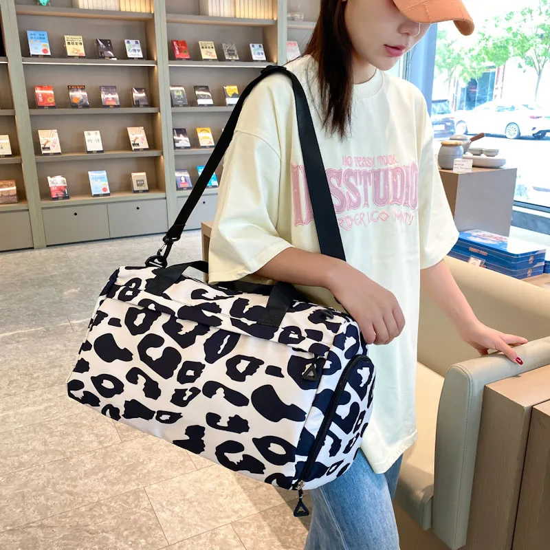 Yalu Nylon Travel Bag Unisex Black/White/Pink/Orange/Khaki-27