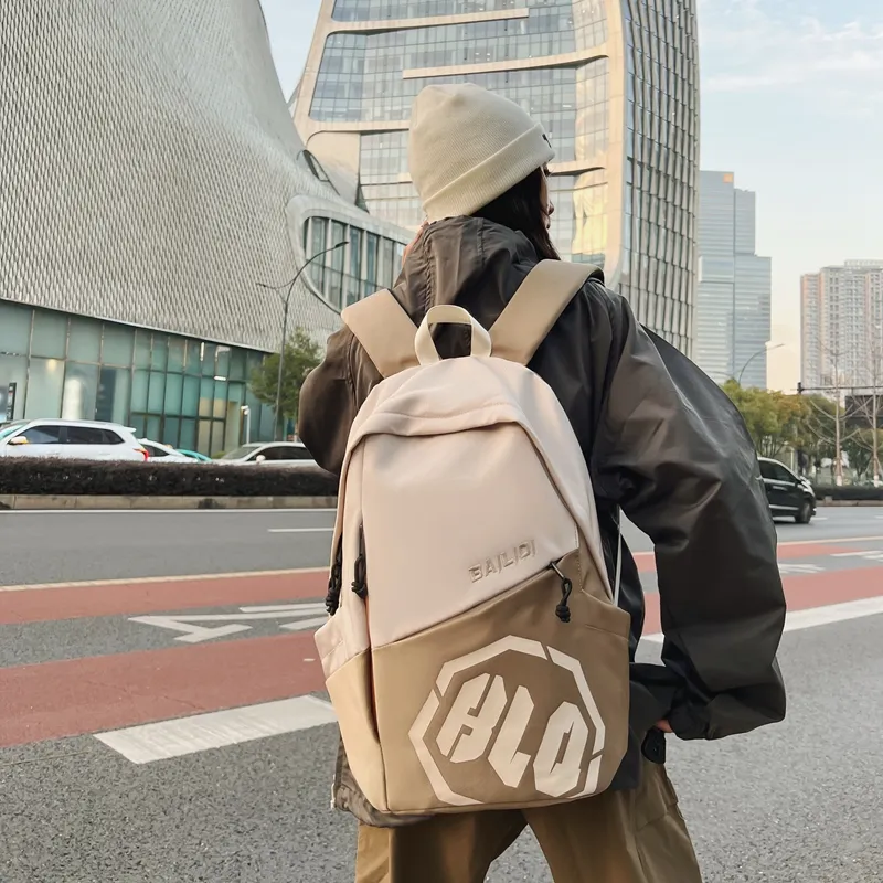 Yalu Nylon Backpack Unisex Gray/Black/Khaki/Green/Blue-11
