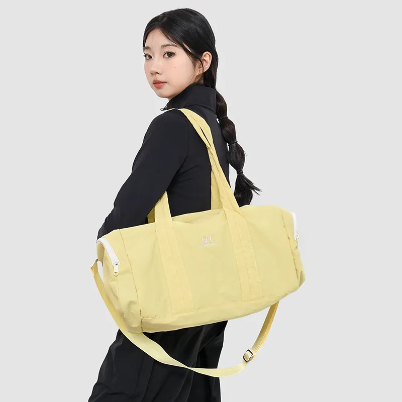 Yalu Nylon Travel Bag Unisex Gray/Purple/Yellow/Coffee-9