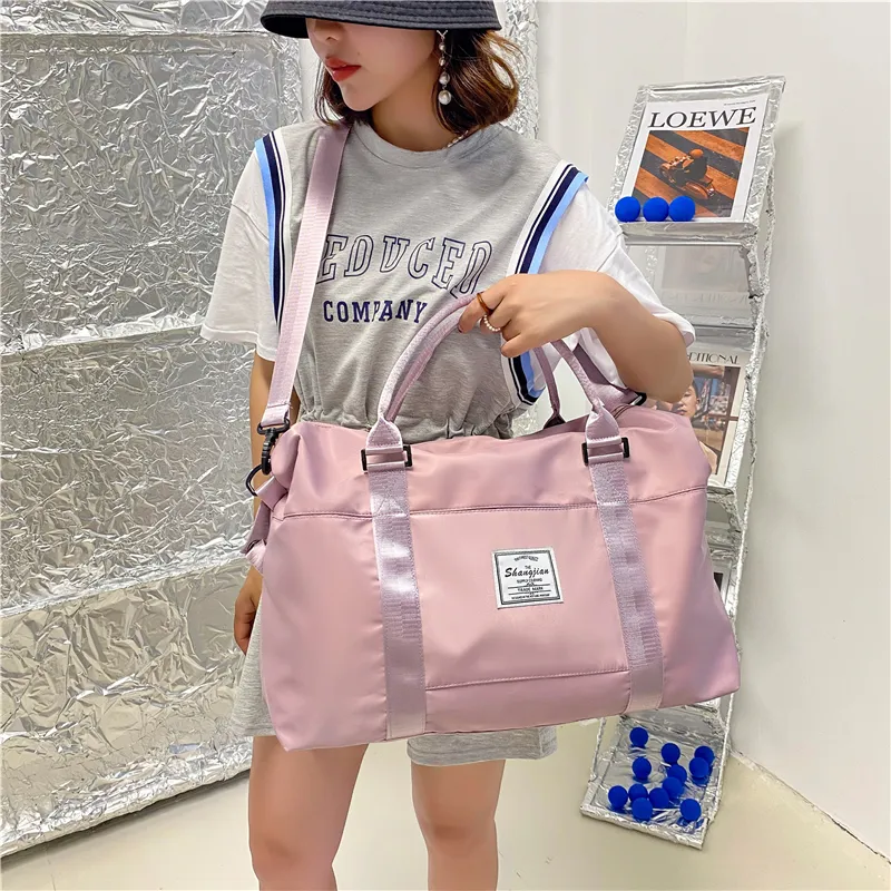 Yalu Nylon Travel Bag Unisex Black/Green/Blue/Purple/Pink/Light Gray-23