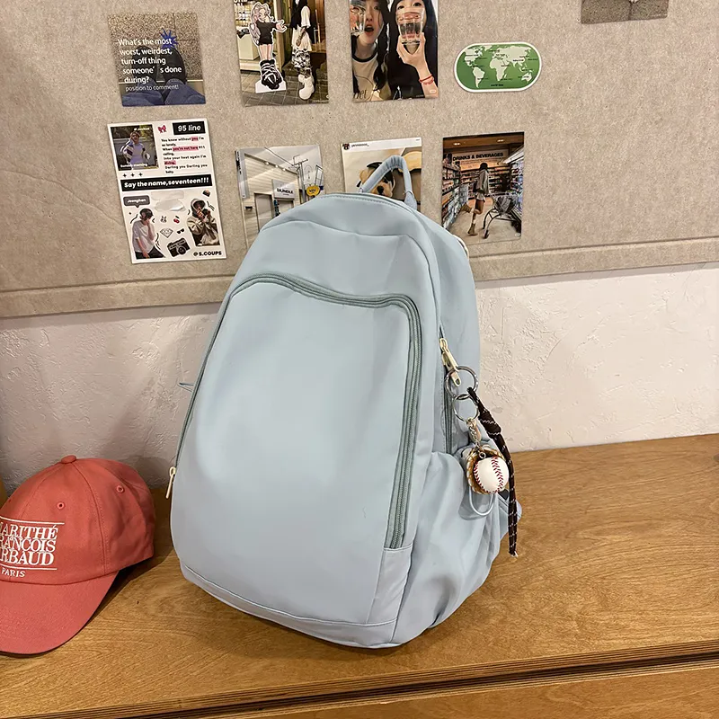 Yalu Nylon Backpack Regular Unisex White/Black/Purple/Green/Blue-23