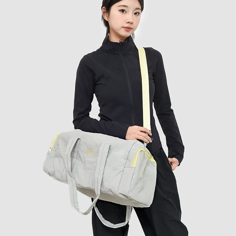 Yalu Nylon Travel Bag Unisex Gray/Purple/Yellow/Coffee-3