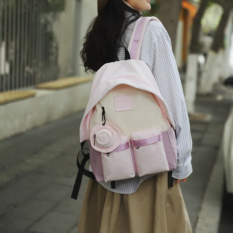 Yalu Nylon Backpack Unisex Multicolor-11