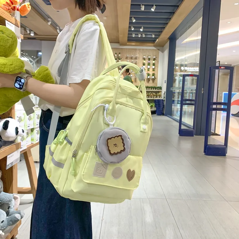 Yalu Nylon Backpack Unisex Multicolor-17