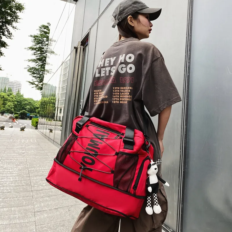 Yalu Nylon Shoulder Bag, Travel Bag Unisex Multicolor-11