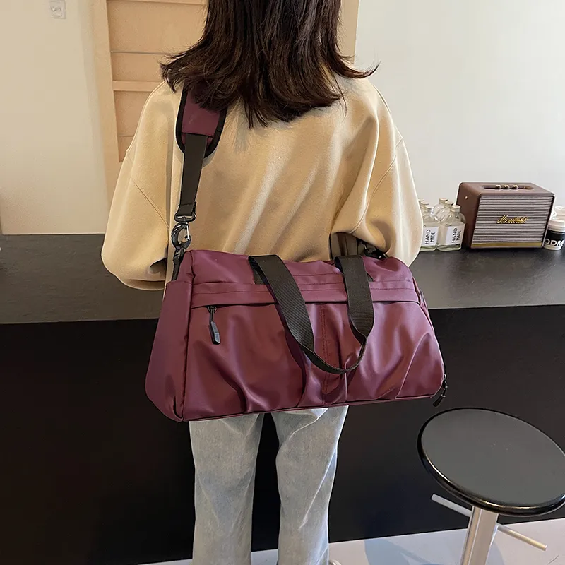 Yalu Nylon Travel Bag Unisex Black/White/Gray/Green/Purple-27