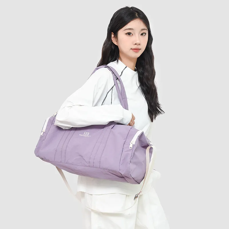 Yalu Nylon Travel Bag Unisex Gray/Purple/Yellow/Coffee-6