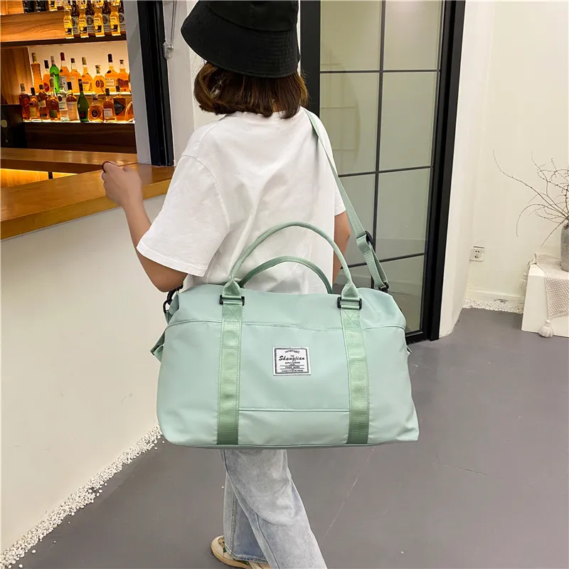 Yalu Nylon Travel Bag Unisex Black/Green/Blue/Purple/Pink/Light Gray-29