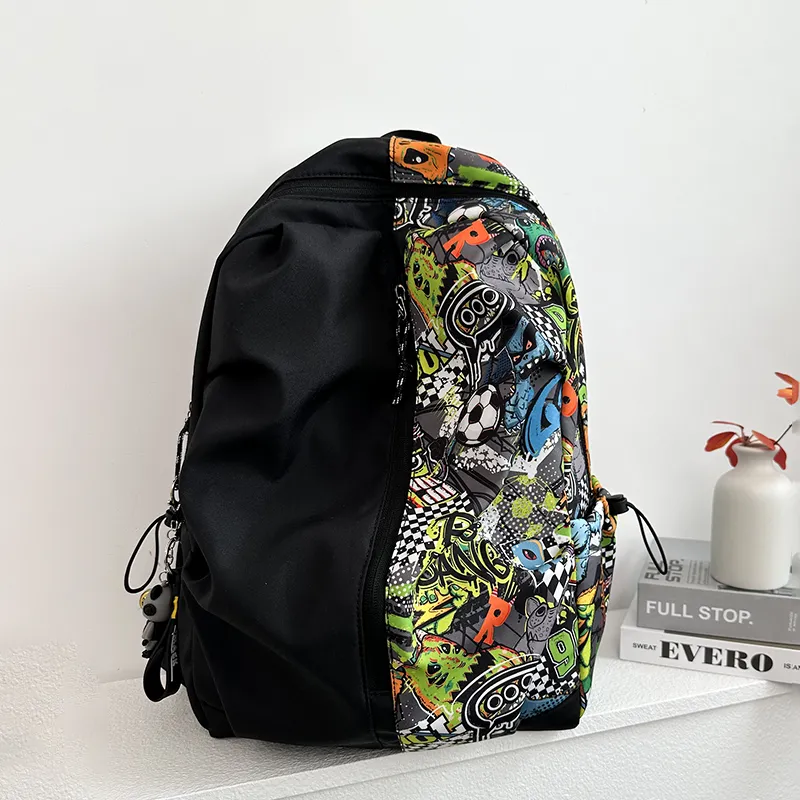AUNG Nylon Fabric Backpack Unisex Multicolor-1