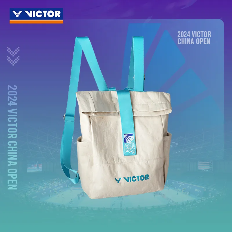 VICTOR Badminton Racket Bags 2 Pcs Pack Casual Style Backpack White Unisex-3
