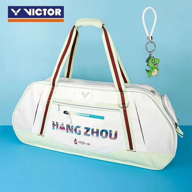VICTOR Champion Series/Competition Series Badminton Racket Bags 6 Pcs Pack Shoulder Bag White Green Unisex-4