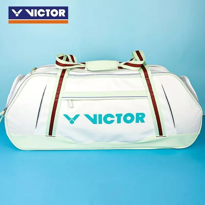 VICTOR Champion Series/Competition Series Badminton Racket Bags 6 Pcs Pack Shoulder Bag White Green Unisex-2
