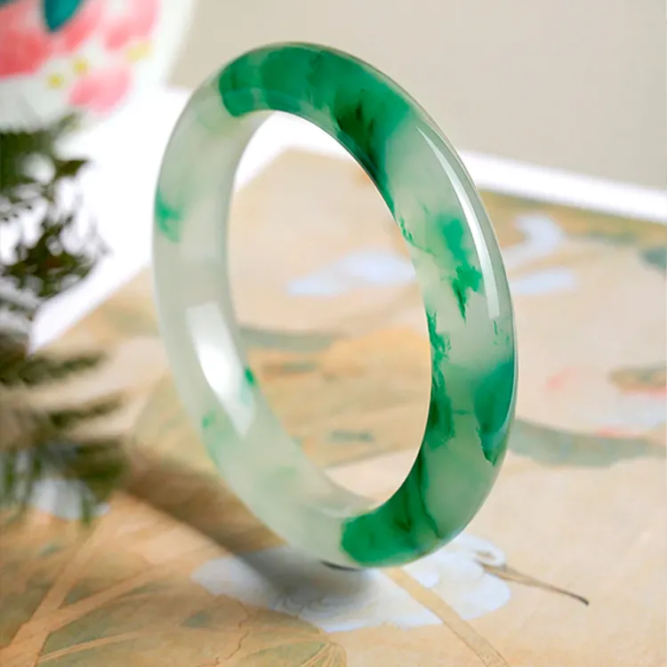 Zheng Tai Fook African Emerald Bangles Women's-3