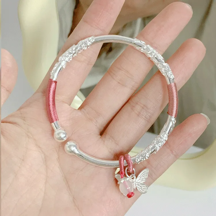 Zheng Tai Fook Alloy Bangles Unisex Girlfriend Bestie-2