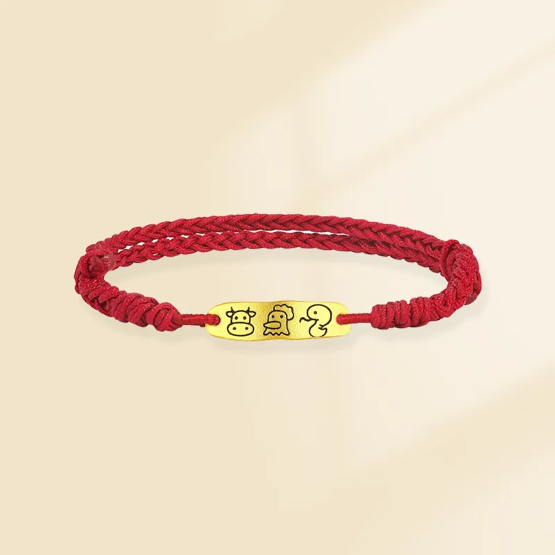 Zheng Tai Fook Gold Bracelet Unisex-4