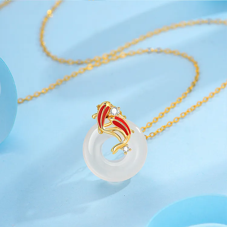 Zheng Tai Fook Chalcedony Necklaces Unisex-3