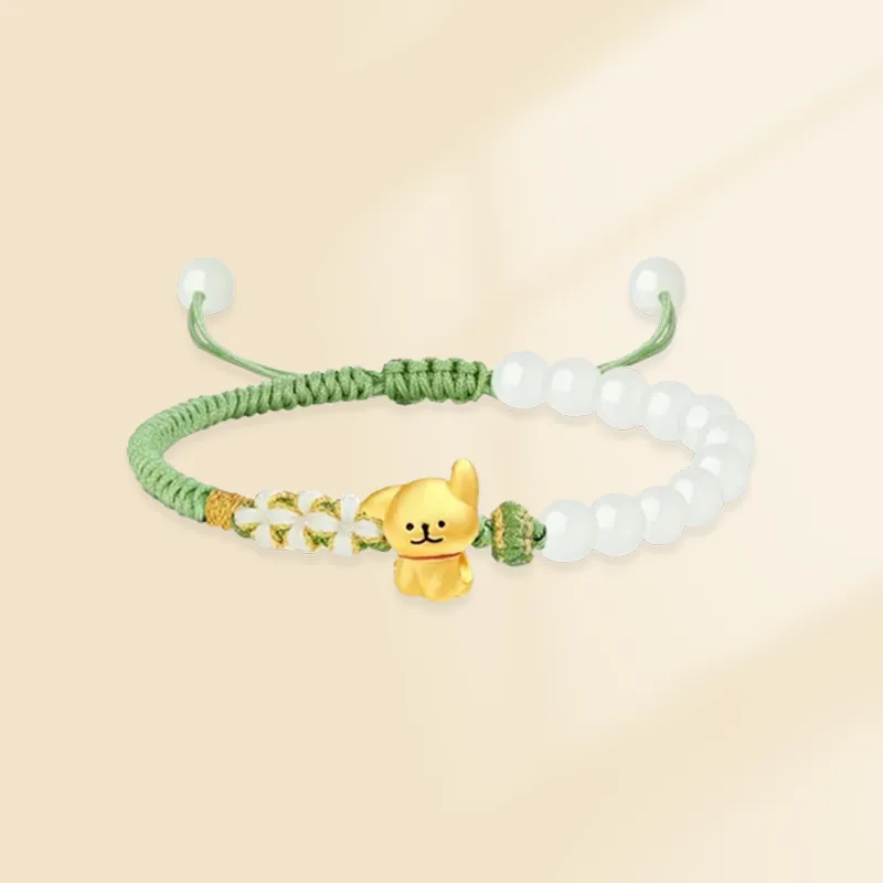 Zheng Tai Fook Gold Bracelet Unisex-4