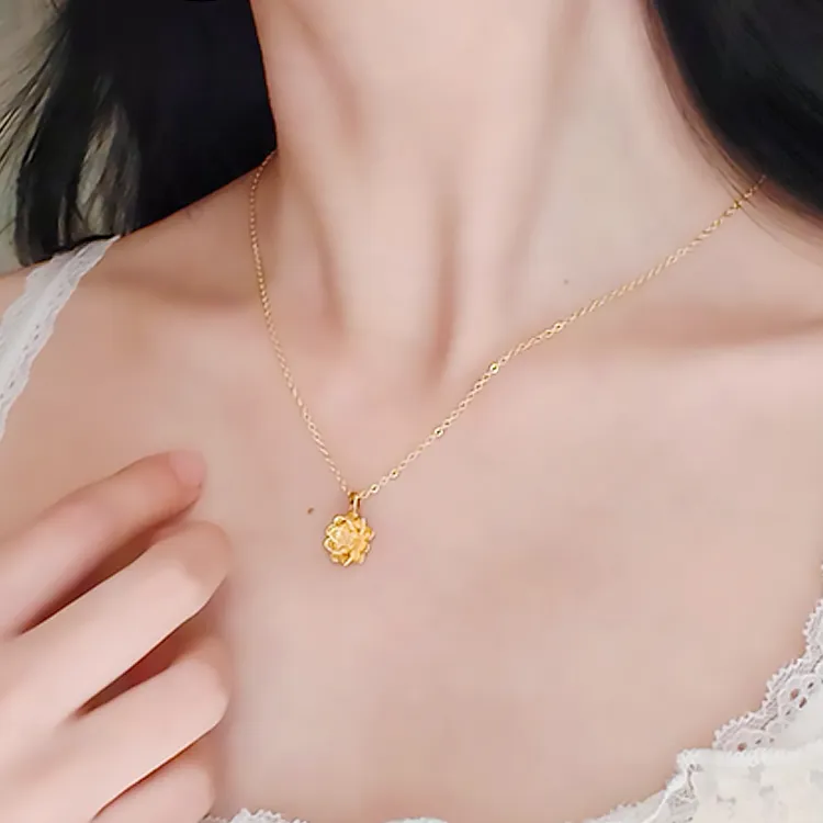 Zheng Tai Fook S999 Fine Silver Necklaces Women's-6
