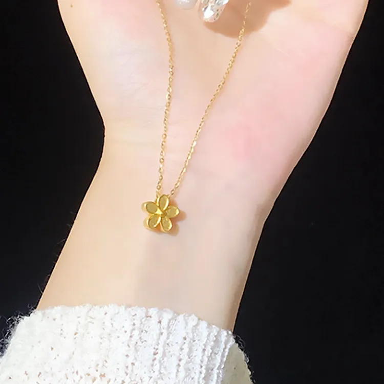 Zheng Tai Fook S999 Fine Silver Necklaces Women's-1