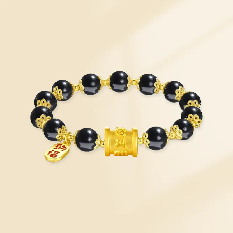 Zheng Tai Fook Gold Bracelet Unisex-4