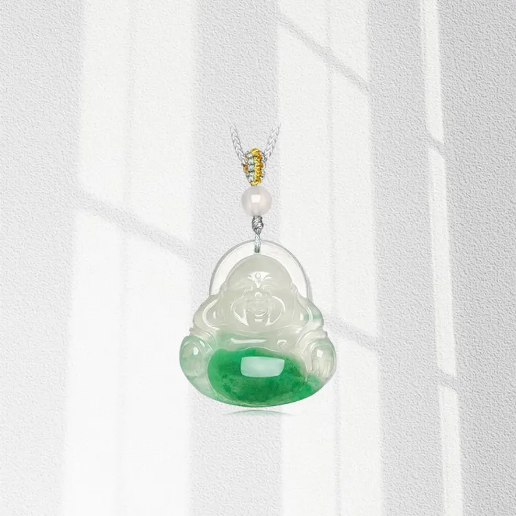 Zheng Tai Fook African Emerald Necklaces Unisex-4