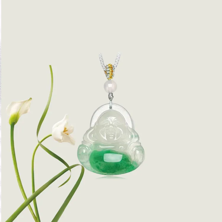Zheng Tai Fook African Emerald Necklaces Unisex-2