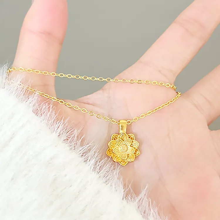 Zheng Tai Fook S999 Fine Silver Necklaces Women's-3