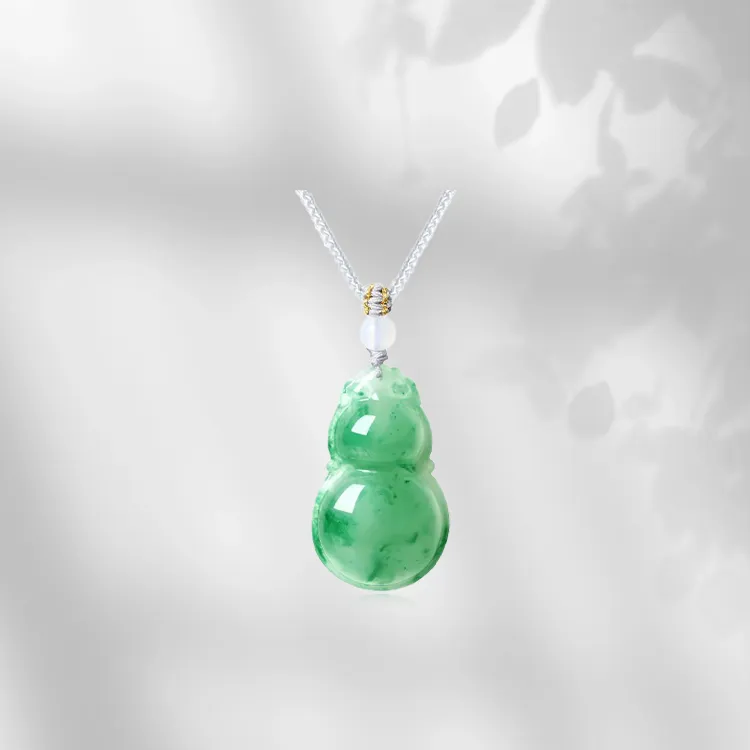 Zheng Tai Fook African Emerald Jade Necklaces Women's-4