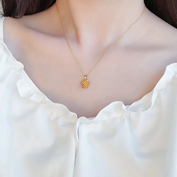 Zheng Tai Fook S999 Fine Silver Necklaces Women's-1