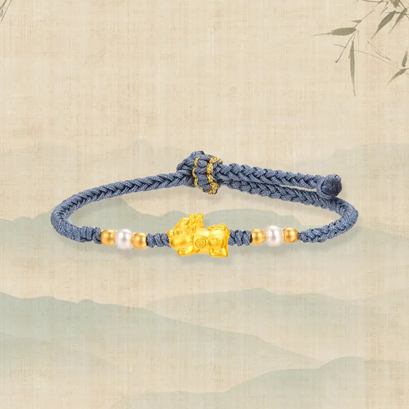 Zheng Tai Fook Gold Bracelet Unisex-2